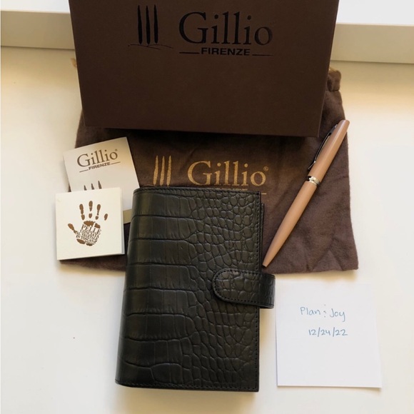 Gillio Firenze Mini Mia Cara in Black Matte Croco - Picture 1 of 8